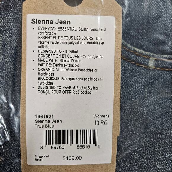 NWT Prana Siena Jeans In True Blue Size 10 Regular - Picture 4 of 6